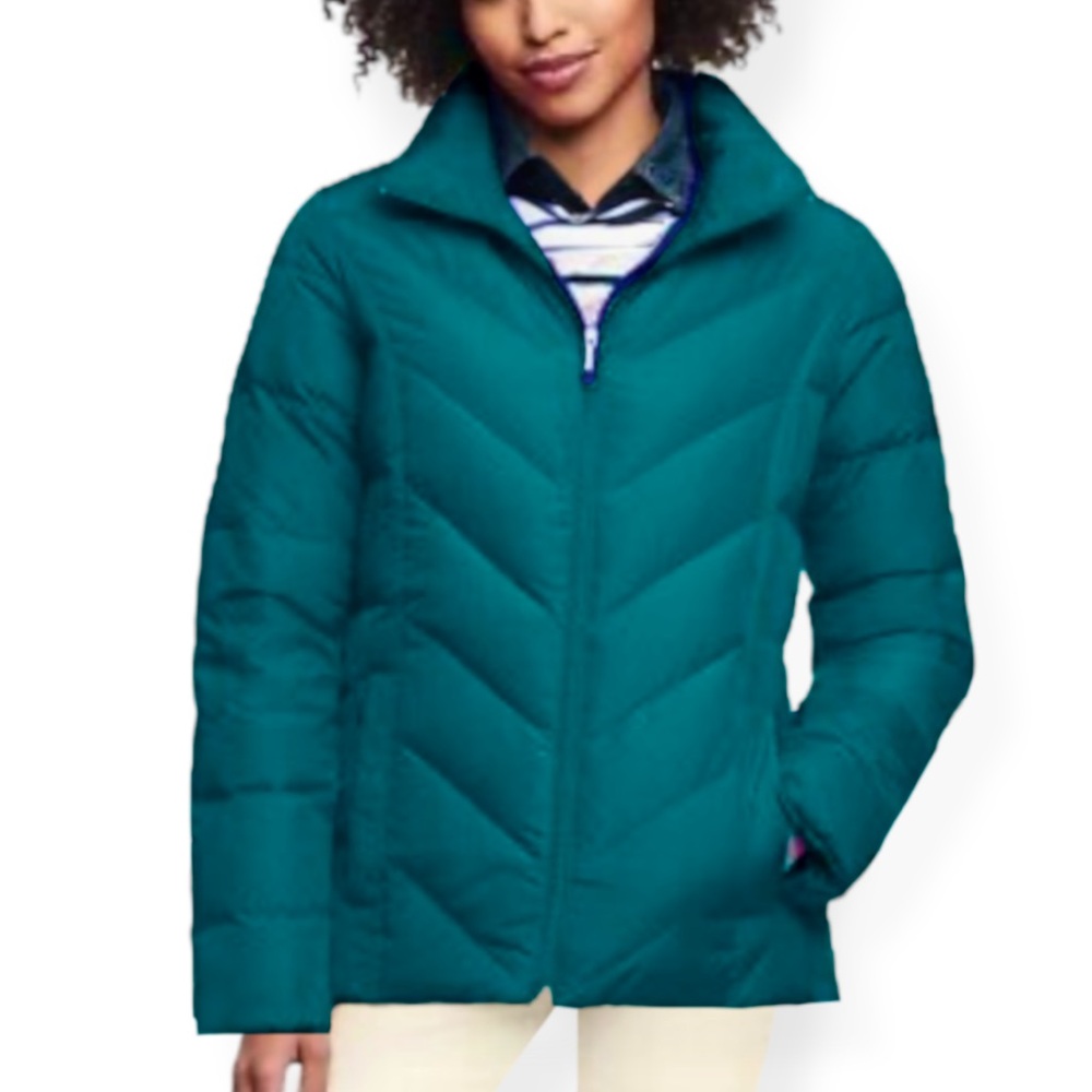 Lands’ End Women’s Down Puffer Coat | Size: XS 2-4 | Color: Teal | $60